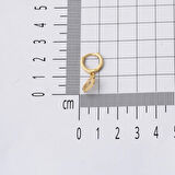 B Harfi 14 Ayar Halka Altın Küpe