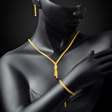 İki Sıra Örgülü Altın Takı Seti