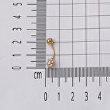 Papatya Model 14 Ayar Altın Göbek Piercing