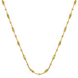 Küp Dorika Toplu 14 Ayar Altın Zincir Kolye