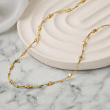 Küp Dorika Toplu 14 Ayar Altın Zincir Kolye