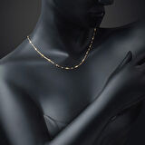 Küp Dorika Toplu 14 Ayar Altın Zincir Kolye