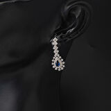 14 Ayar Mavi Taşlı Beyaz Altın Set