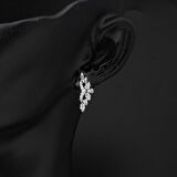 14 Ayar Damla Tasarım Beyaz Altın Nişan Seti