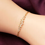 Modern Tasarım 14 Ayar Altın Hanımeli Takı Seti