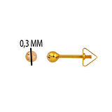 Vidalı 3 mm. 14 Ayar Top Altın Küpe