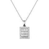 14 Ayar Beyaz Altın Baget Spor Kolye