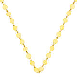 Parlak Pullu 14 Ayar Altın Zincir Kolye 45 cm.