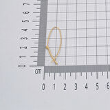 İtalyan Model Telli 14 Ayar Altın Küpe
