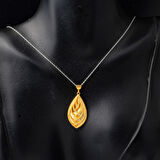 Kalemli Parlak 22 Ayar Altın Kolye Ucu