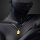 Kalemli Parlak 22 Ayar Altın Kolye Ucu