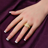 Bombeli Tasarım 14 Ayar Spor Altın Yüzük