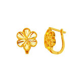 Papatya Klipsli 22 Ayar Altın Kadın Küpe