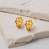 Papatya Klipsli 22 Ayar Altın Kadın Küpe