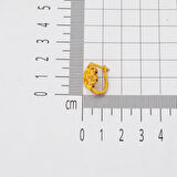 Papatya Klipsli 22 Ayar Altın Kadın Küpe