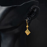 Kare Modern Tasarım Sallanan 22 Ayar Küpe