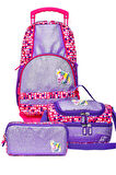 U.S. Polo. Assn. Kız Çocuk Tekerlekli Okul Çanta Seti PLSETTRL241626364