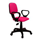Türksit Eko Kollu Çalışma Koltuğu Kumaş Pembe