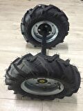 Çapa Makinası Teker Takımı 4.00 X 80 27 mm Sabit Aks