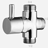 Yapıtaşı YT32 Kartepe Banyo Robot Duş Seti Yönlendirici Musluk 3/4x1/2x1/2