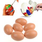 10 Adet Sahte Tavuk Yumurtası ' Tavuk Yapay Yumurta ( Sarı -Beyaz)