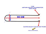 ENDER Benmari 90cm Rekorlu Kıvrık Rezistans 2500W 220V 8,5? Cr-Ni