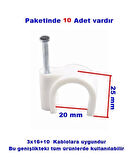 Beton Çivili Kablo Tutturma Kroşe NO:8 (10 Lu Paket)