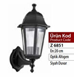 ZERPA ALTIGEN DUVAR APLİK SİYAH