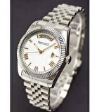 Ferrucci Çelik Kordon ve Kasa Gün ve Tarih Göstergeli Kadın Kol Saati