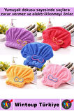 Her Baş Ölçüsüne Uyumlu Esnek Yüksek Hızlı Emici Banyo Havuz Duş Mikrofiber Havlu Saç Kurutma Bonesi