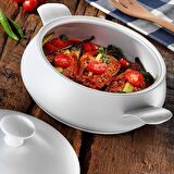 Porflame 26 cm Porselen Basık Tencere