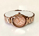Ferrucci Rosegold Çelik Zirkon Taşlı Şık Model Kadın Kol Saat+Bileklik Hediye