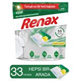 Renax Bulaşık Makinesi Kapsülü Hepsi Bir Arada 33 Lü x 4 Adet (132 Kapsül)