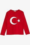 Breeze Erkek Çocuk Türk Bayraklı Body 8-14 Yaş, Kırmızı