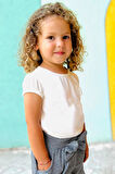 Breeze Kız Bebek Tişört Çiçek Nakışlı 9 Ay-3 Yaş, Ekru