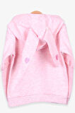 Breeze Kız Çocuk Sweatshirt Tavşan Baskılı 1.5-5 Yaş, Somon Melanj