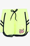 Breeze Kız Çocuk Şort Pullu Kalpli 3-7 Yaş, Neon Yeşil