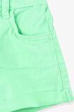 Breeze Kız Çocuk Gabardin Şort Bileklikli 3-8 Yaş, Neon Yeşil