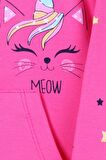 Breeze Kız Çocuk Hırka Kolları Desenli Baskılı 1-4 Yaş, Pembe