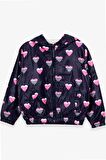 Breeze Kız Çocuk Yağmurluk Kalp Desenli 1-6 Yaş, Mor
