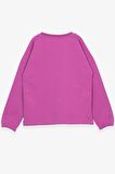 Breeze Kız Çocuk Uzun Kollu Tişört Portre Kız Baskılı 10-14 Yaş, Mor