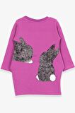 Breeze Kız Çocuk Tunik Tavşan Desenli 1.5-5 Yaş, Eflatun