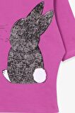 Breeze Kız Çocuk Tunik Tavşan Desenli 1.5-5 Yaş, Eflatun