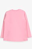Breeze Kız Çocuk Sweatshirt Gözlüklü Unicorn Baskılı 1-4 Yaş, Pudra