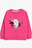 Breeze Kız Çocuk Sweatshirt Unicorn Baskılı 2-6 Yaş, Pembe