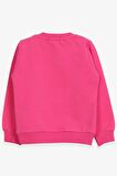 Breeze Kız Çocuk Sweatshirt Baskılı Pullu Unicorn 2-6 Yaş, Pembe