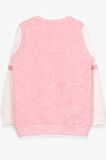 Breeze Kız Çocuk Sweatshirt Simli Yazı Baskılı 8-14 Yaş, Somon Melanj