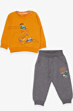 Breeze Erkek Bebek Eşofman Takımı Yarış Temalı 9 Ay-3 Yaş, Hardal Sarı