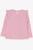 Breeze Kız Çocuk Uzun Kollu Tişört Fiyonklu Güpürlü 1.5-5 Yaş, Pudra