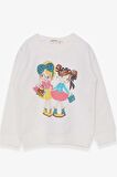 Breeze Kız Çocuk Sweatshirt Kız Baskılı 2-6 Yaş, Ekru